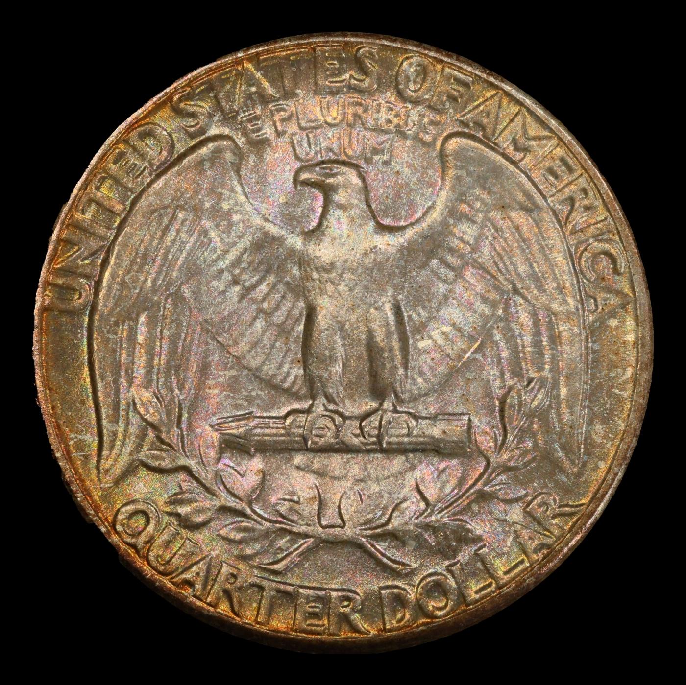 1958-p Washington Quarter Colorfully Toned TOP POP! 25c ms68 SEGS