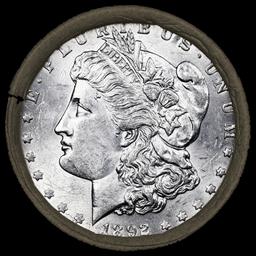 RR- 20 Uncirculated Morgan Silver Dollars $1 SEARS Roll 1892/'S' Rev Ends