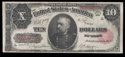 1891 $10 Treasury Note General General William Sheridan Grades xf Signatures Tillman/Morgan