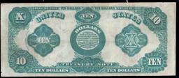 1891 $10 Treasury Note General General William Sheridan Grades xf Signatures Tillman/Morgan