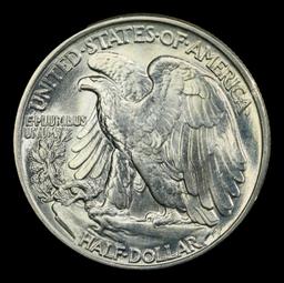 1943-p Walking Liberty Half Dollar Near Top Pop 50c ms67+ SEGS