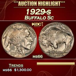 1929-s Buffalo Nickel 5c ms66 SEGS