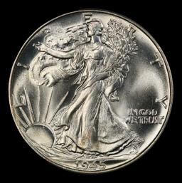1945-p Walking Liberty Half Dollar Near Top Pop 50c ms67 SEGS