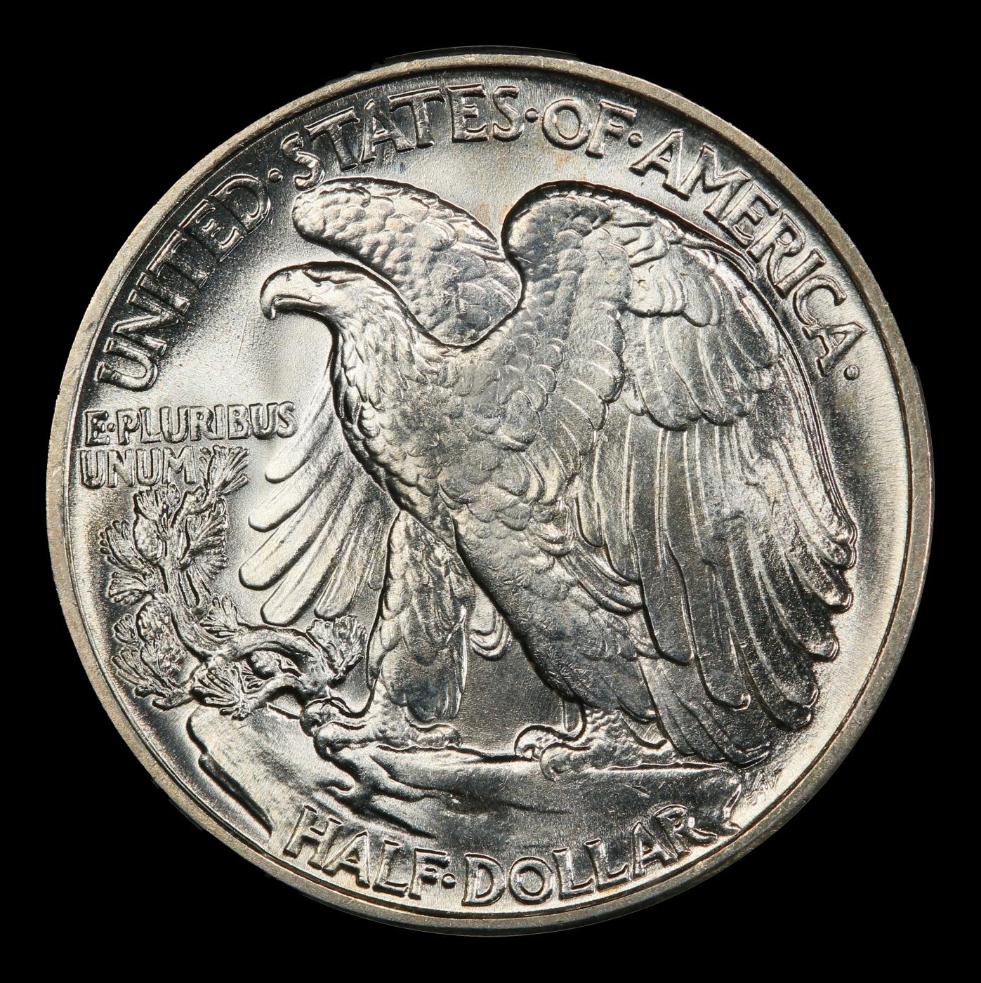 1945-p Walking Liberty Half Dollar Near Top Pop 50c ms67 SEGS