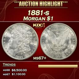 1881-s Morgan Dollar $1 ms67+ SEGS