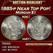 1885-p Morgan Dollar Near Top Pop! $1 ms67+ SEGS