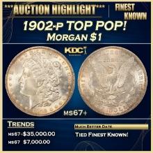 1902-p Morgan Dollar TOP POP! $1 ms67+ SEGS