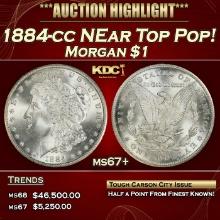 1884-cc Morgan Dollar NEar Top Pop! $1 ms67+ SEGS