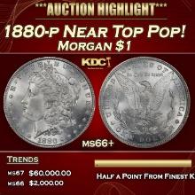 1880-p Morgan Dollar Near Top Pop! $1 ms66+ SEGS