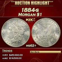 1884-s Morgan Dollar $1 ms62+ USCG