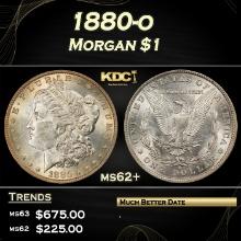 1880-o Morgan Dollar $1 Grades ms62+