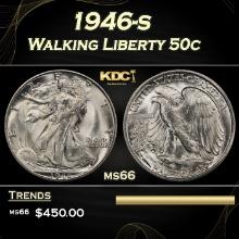 1946-s Walking Liberty Half Dollar 50c Grades ms66