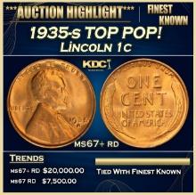 1935-s Lincoln Cent TOP POP! 1c ms67+ rd SEGS