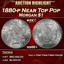 1880-p Morgan Dollar Near Top Pop $1 ms66+ SEGS