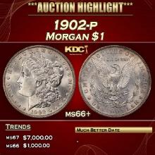 1902-p Morgan Dollar $1 ms66+ SEGS