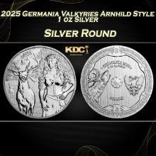 2025 Germania Valkyries Arnhild Style - 1 oz Silver Round Round