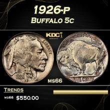 1926-p Buffalo Nickel 5c Grades ms66