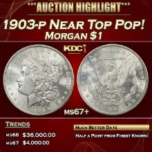 1903-p Morgan Dollar Near Top Pop! $1 ms67+ SEGS