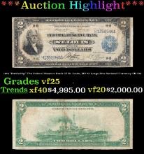 1918 $2 Large Size National Currency "Battleship" The Federal Reserve Bank Of St. Louis, MO Grades v