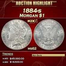 1884-s Morgan Dollar $1 ms62 USCG