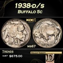 1938-d/s Buffalo Nickel 5c ms67 SEGS