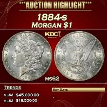 1884-s Morgan Dollar $1 ms62 USCG