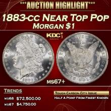 1883-cc Morgan Dollar Near Top Pop $1 ms67+ SEGS