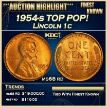 1954-s Lincoln Cent TOP POP! 1c ms68 rd SEGS
