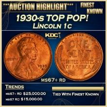 1930-s Lincoln Cent TOP POP! 1c ms67+ rd SEGS