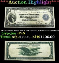 1918 $1 National Currency "Flying Eagle" Federal Reserve Bank of Chicago, IL Grades xf FR-729