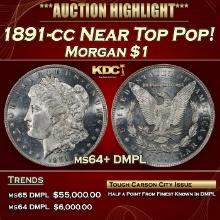 1891-cc Morgan Dollar Near Top Pop! $1 ms64+ DMPL SEGS