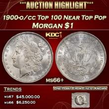 1900-o/cc Top 100 Morgan Dollar Near Top Pop $1 ms66+ SEGS