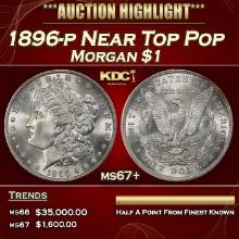 1896-p Morgan Dollar Near Top Pop $1 ms67+ SEGS