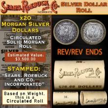 EA- 20 Silver Dollars Morgan SEARS Roll Circ 'P' Rev/'P' Rev Ends