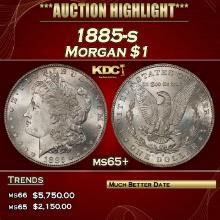 1885-s Morgan Dollar $1 ms65+ SEGS