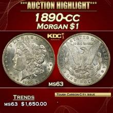 1890-cc Morgan Dollar $1 ms63 USCG