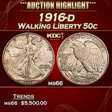 1916-d Walking Liberty Half Dollar 50c ms66 SEGS