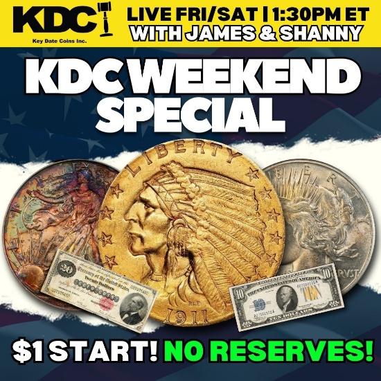 Key Date Coins Weekend Special- $1 Openings! 20LD