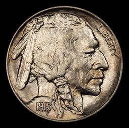 1915-p Buffalo Nickel 5c Grades ms65