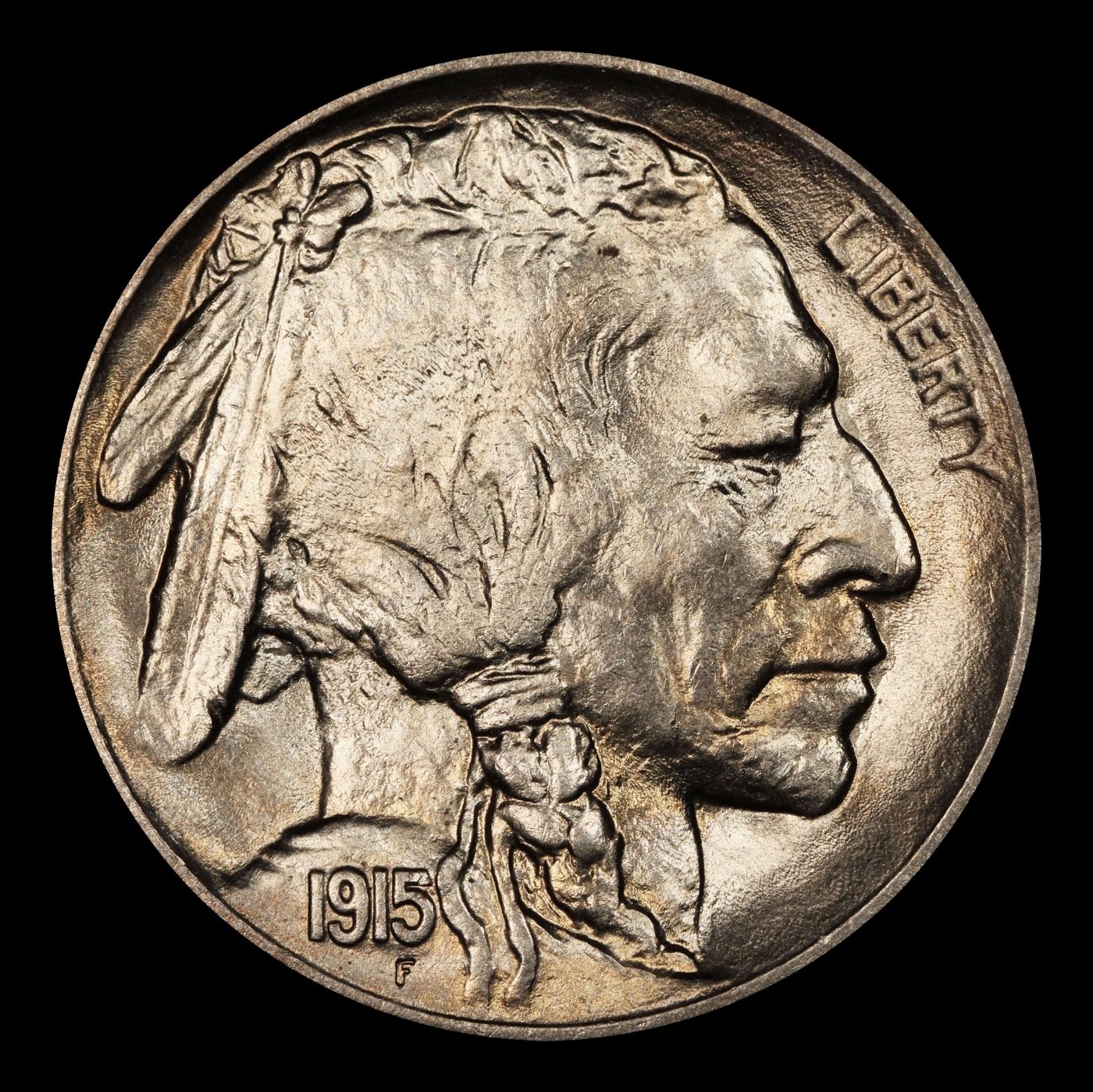 1915-p Buffalo Nickel 5c Grades ms65