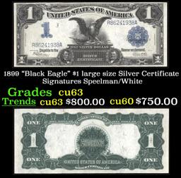 1899 $1 large size Silver Certificate "Black Eagle" Grades Select CU Signatures Speelman/White