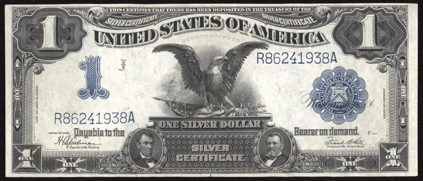 1899 $1 large size Silver Certificate "Black Eagle" Grades Select CU Signatures Speelman/White
