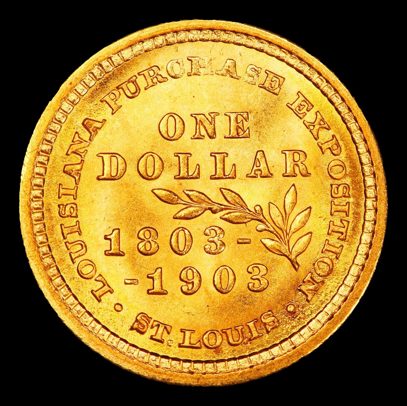 1903 Jefferson Louisiana Purchase Gold Commem Dollar Near Top Pop! 1 ms67+ SEGS
