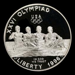 1996-p Olympics Rowing Proof Modern Commem Dollar $1 pr70 dcam SEGS