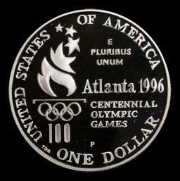 1996-p Olympics Rowing Proof Modern Commem Dollar $1 pr70 dcam SEGS