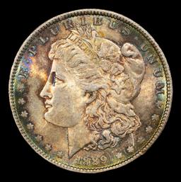 1889-p Morgan Dollar Colorfully Toned  $1 ms66+ SEGS