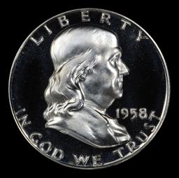1958 Proof Franklin Half Dollar Near Top Pop! 50c pr68 DCAM SEGS