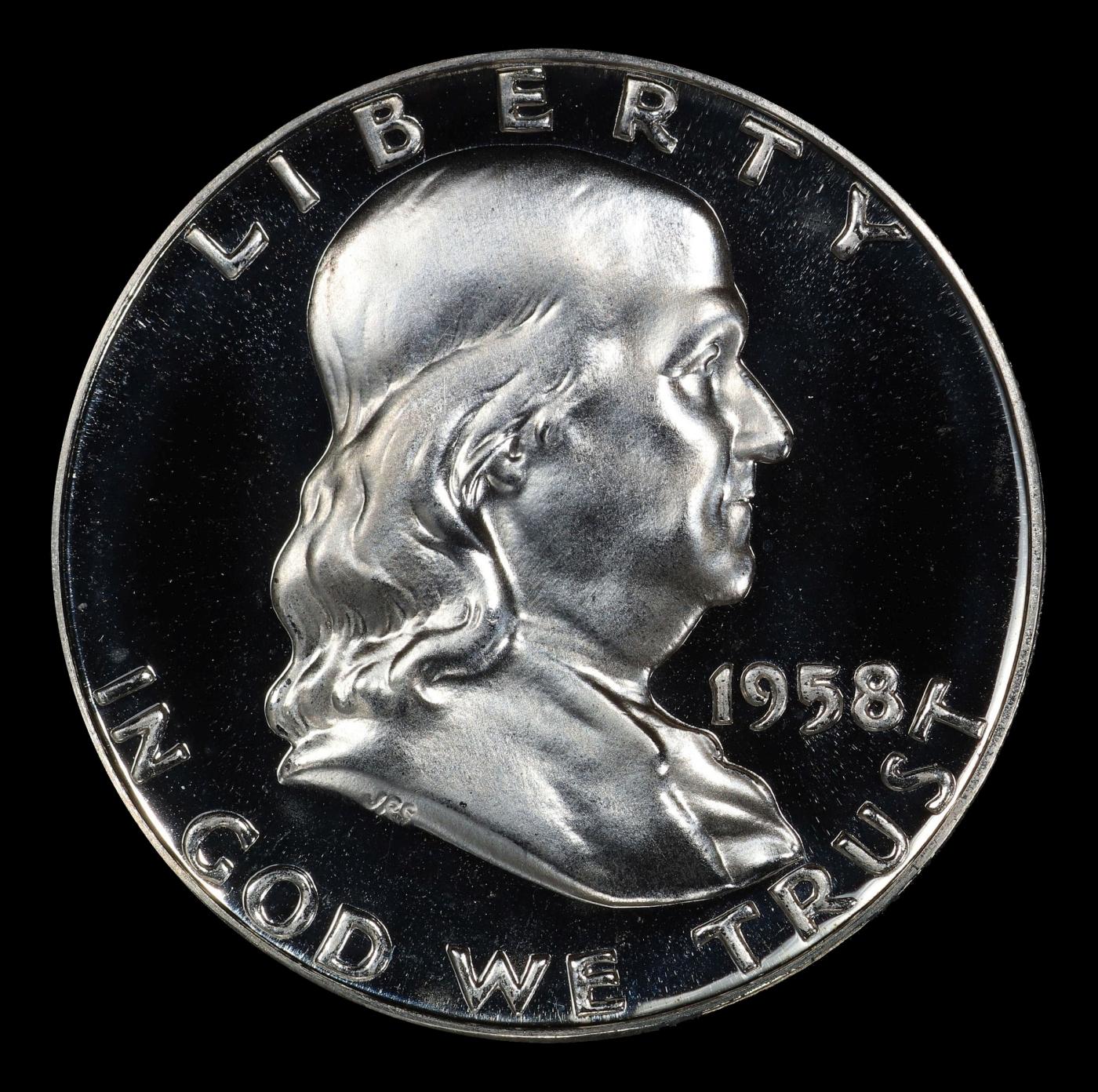 1958 Proof Franklin Half Dollar Near Top Pop! 50c pr68 DCAM SEGS