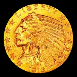 1915-s Gold Indian Half Eagle $5 ms63 USCG