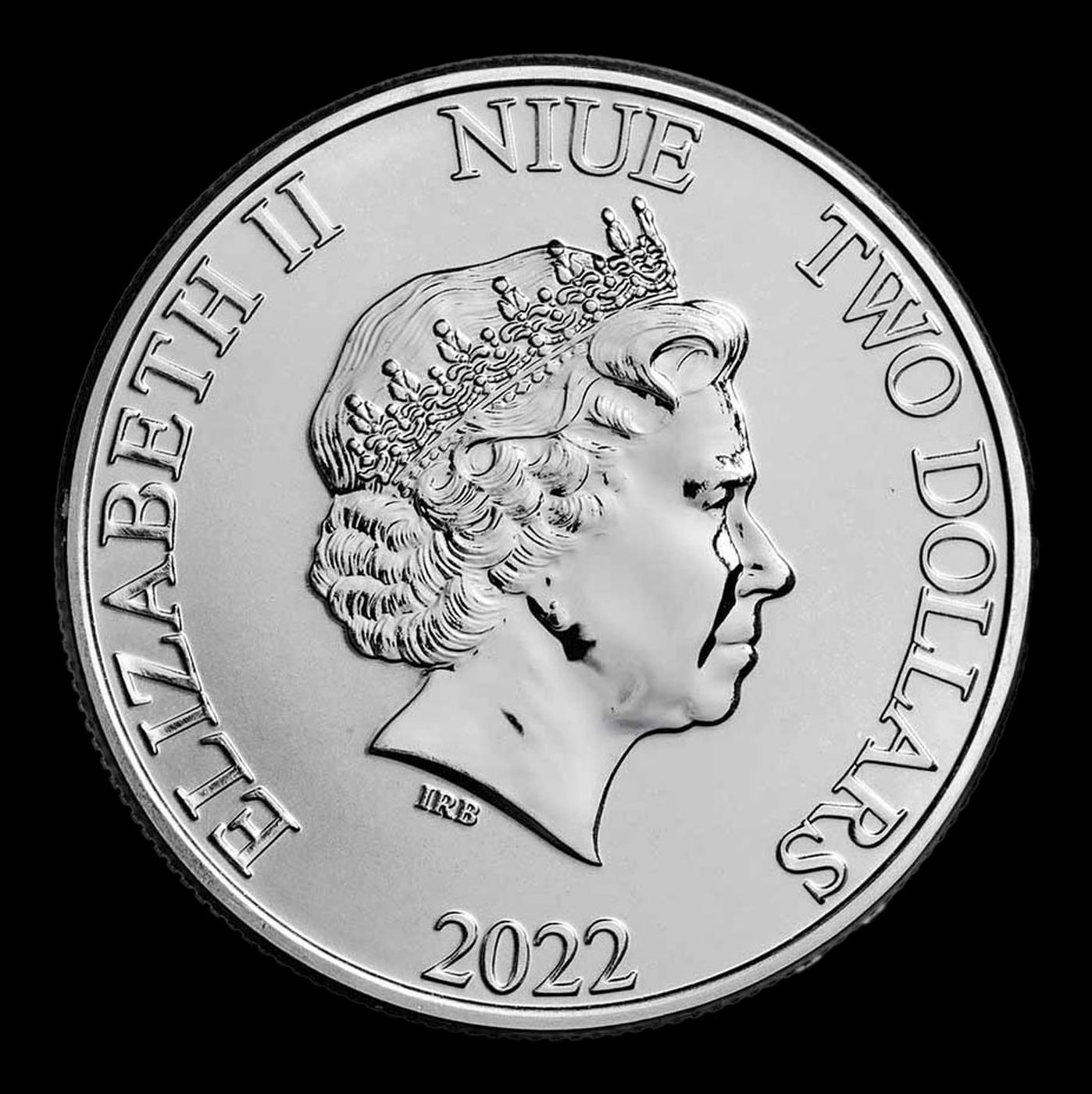 2022 Disney Pirates of the Caribbean: Silent Mary 1 oz .999 Silver $2 Niue